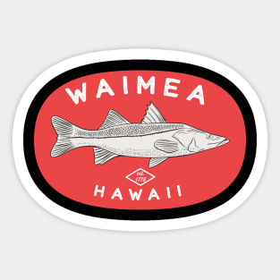 Waimea Hawaii Fishing Sticker